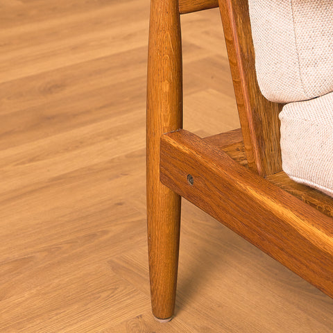 Swedish armchairs "Kolding" in solid oak by Erik Wörtz for IKEA