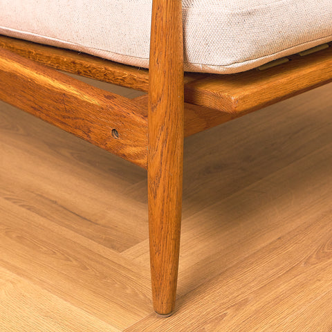 Swedish armchairs "Kolding" in solid oak by Erik Wörtz for IKEA