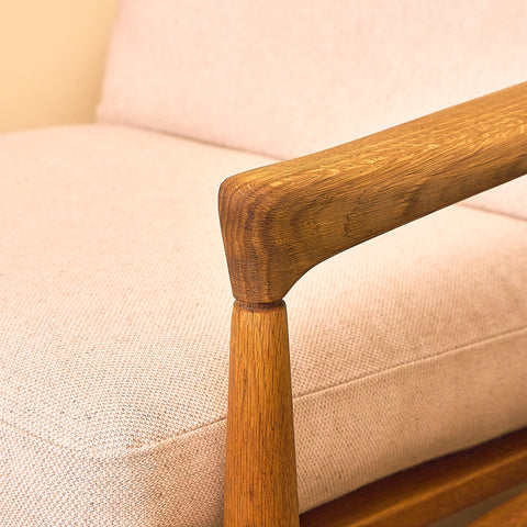 Swedish armchairs "Kolding" in solid oak by Erik Wörtz for IKEA