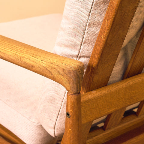 Swedish armchairs "Kolding" in solid oak by Erik Wörtz for IKEA