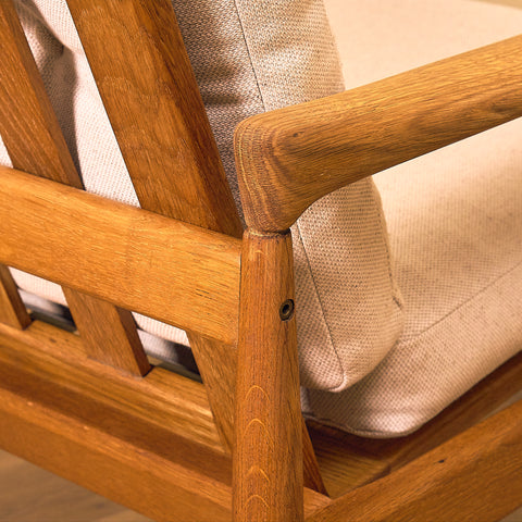 Swedish armchairs "Kolding" in solid oak by Erik Wörtz for IKEA