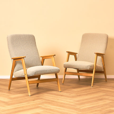 Swedish armchairs in solid beech