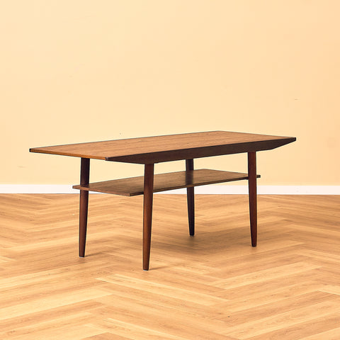 Danish coffee table in teak and walnut