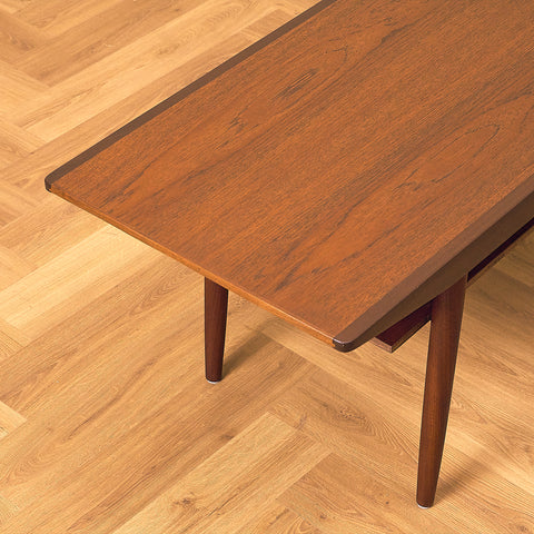 Danish coffee table in teak and walnut