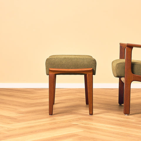 Bröderna Andersson Teak Armchair with Footrest