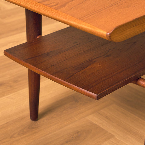 Danish coffee table in teak and walnut
