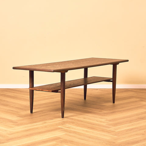 Swedish coffee table in teak and walnut