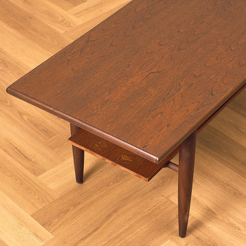 Swedish coffee table in teak and walnut