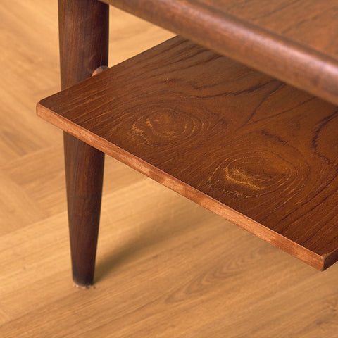 Swedish coffee table in teak and walnut