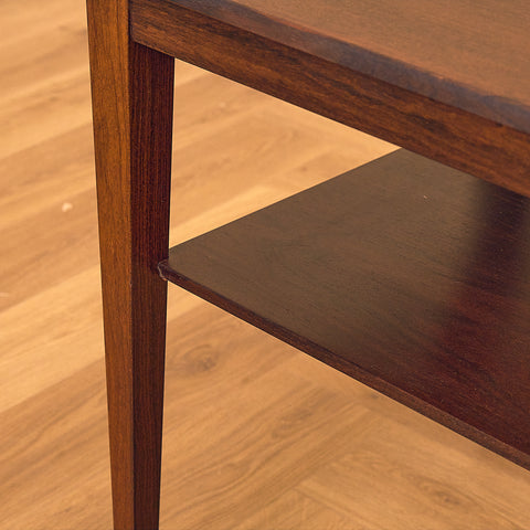 Danish side table in Santos rosewood by Kvalitet Form Funktion