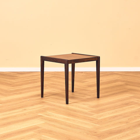 Danish side table in Santos rosewood