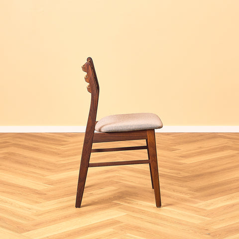 SAX Dark Teak and Walnut Dining Chair