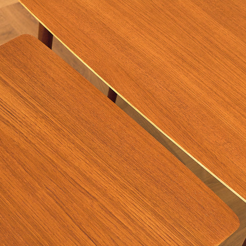 Swedish set of nest of tables in teak and walnut