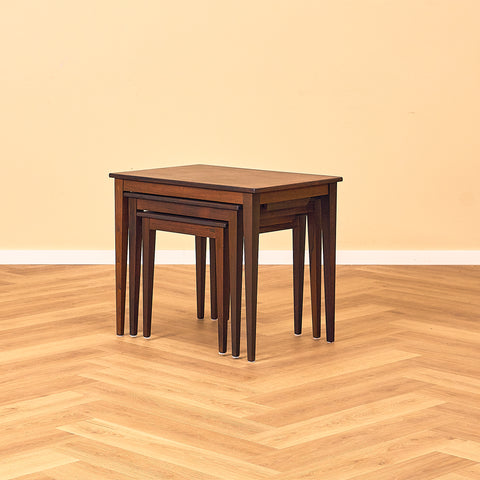 Danish set of nest of tables in Santos rosewood by Kvalitet Form Funktion