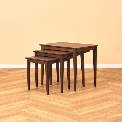 Danish set of nest of tables in Santos rosewood by Kvalitet Form Funktion