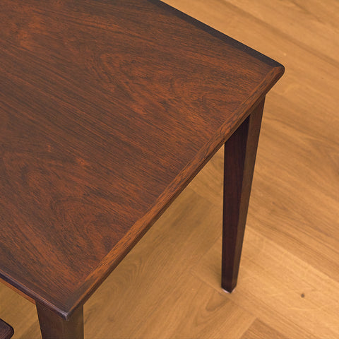 Danish set of nest of tables in Santos rosewood by Kvalitet Form Funktion