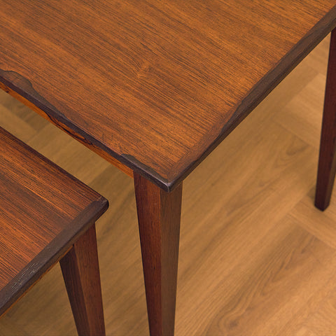 Danish set of nest of tables in Santos rosewood by Kvalitet Form Funktion