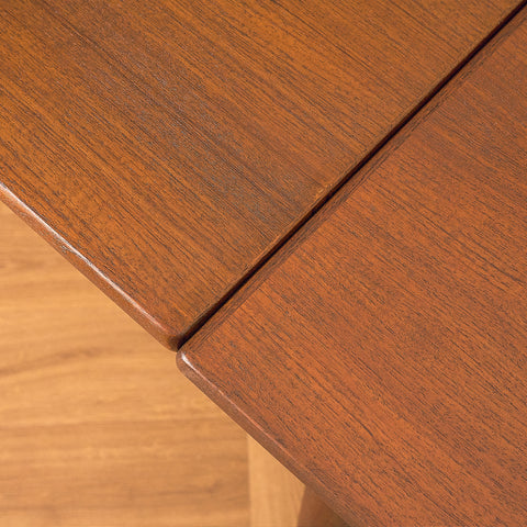 Danish Dark Teak and Walnut Dining Table