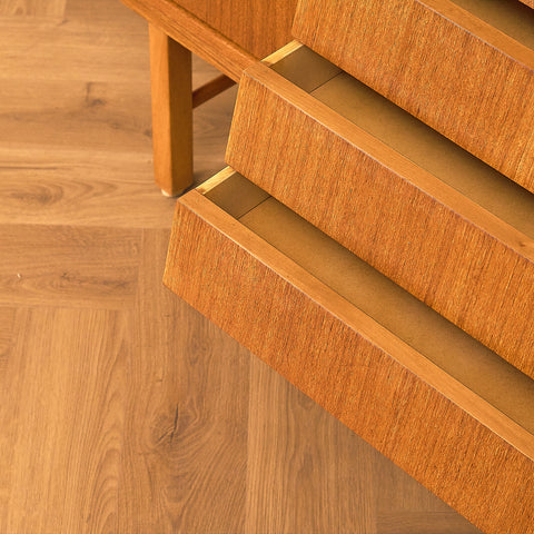 Swedish sideboard in teak and beech