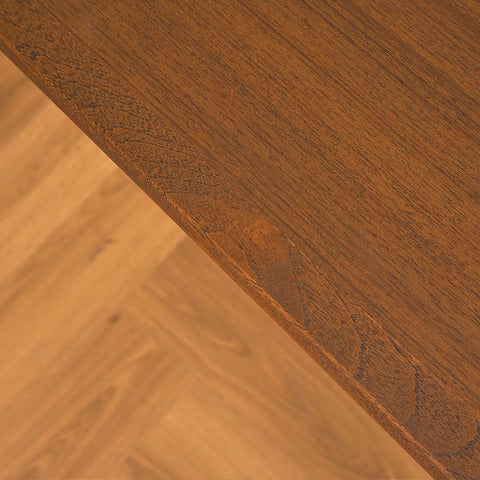 Danish dining table in teak and walnut