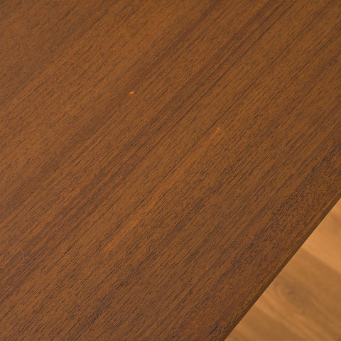 Danish dining table in teak and walnut
