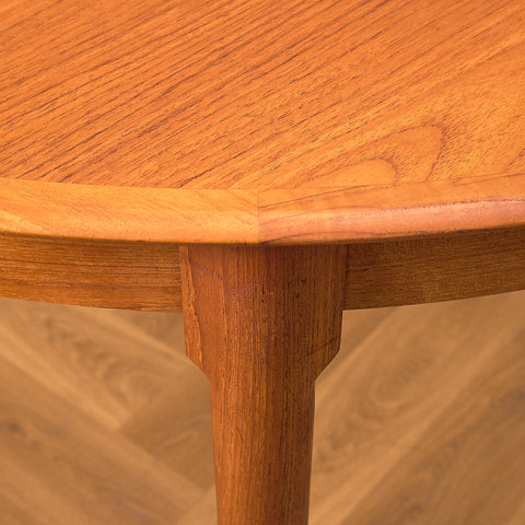 Danish round dining table in teak