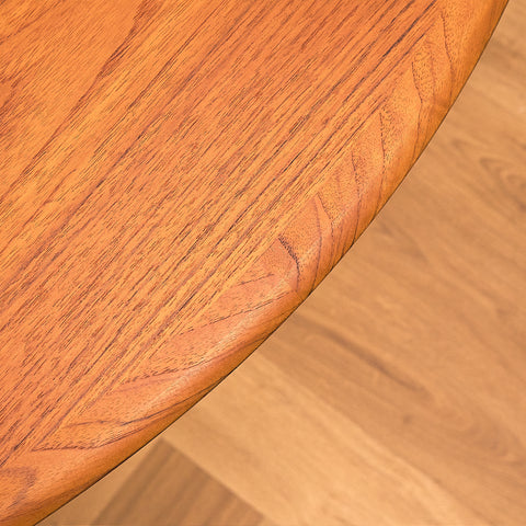 Danish round dining table in teak