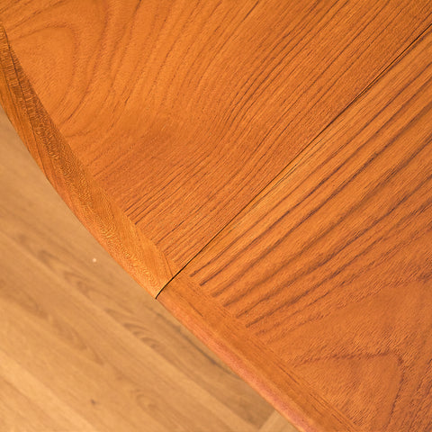 Danish round dining table in teak