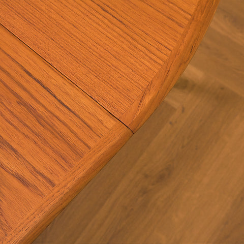 Danish round dining table in teak
