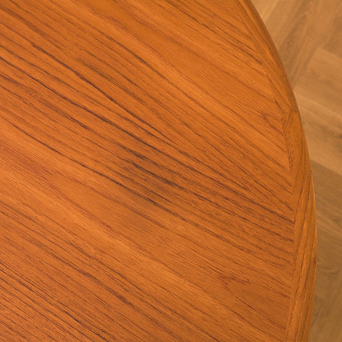 Danish round dining table in teak