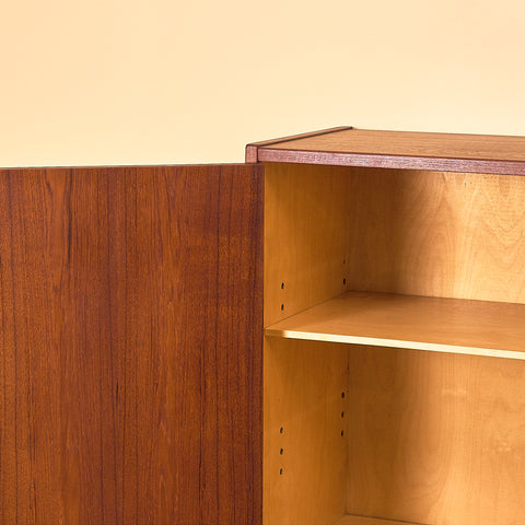 Danish highboard in teak and oak