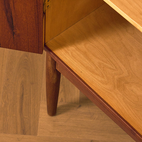 Danish highboard in teak and oak