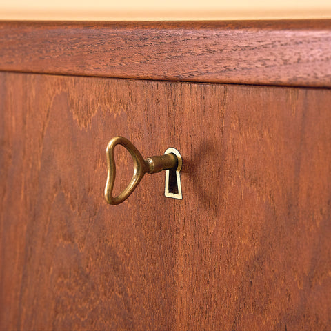 Danish highboard in teak and oak