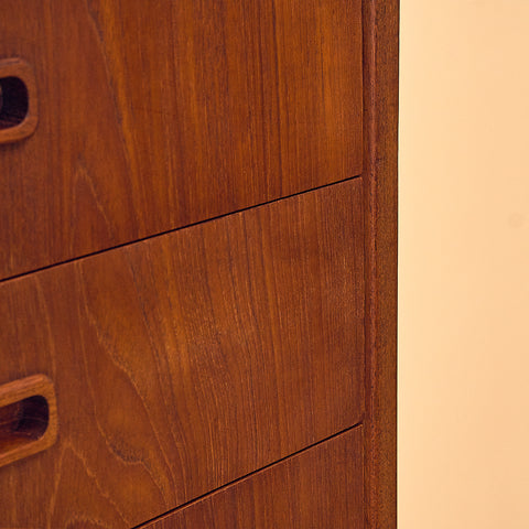 Danish highboard in teak and oak
