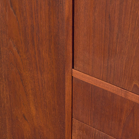 Danish highboard in teak and oak