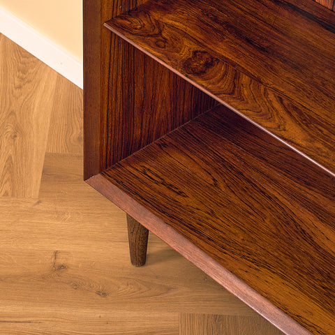 Danish bookshelf in Santos rosewood
