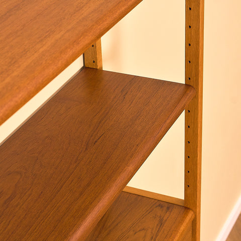 Swedish bookshelf in teak and oak by B. Fridhagen for Bodafors
