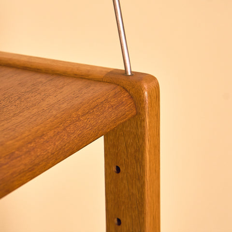 Swedish bookshelf in teak and oak by B. Fridhagen for Bodafors
