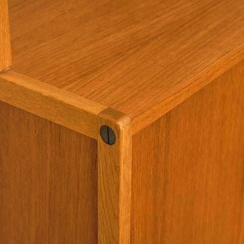 Swedish bookshelf in teak and oak by B. Fridhagen for Bodafors