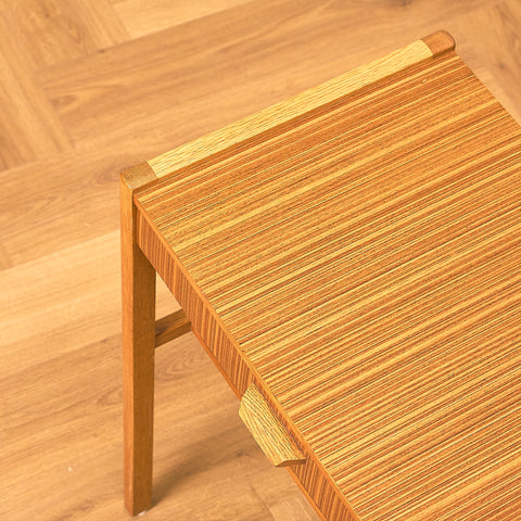 Teak and Oak Bedside Table