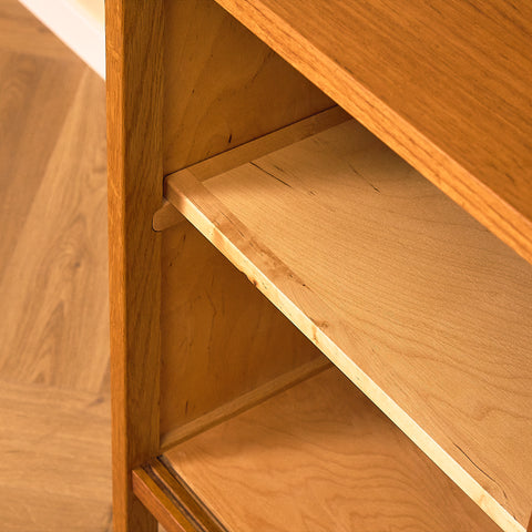 Swedish bookshelf in teak and oak by B. Fridhagen for Bodafors