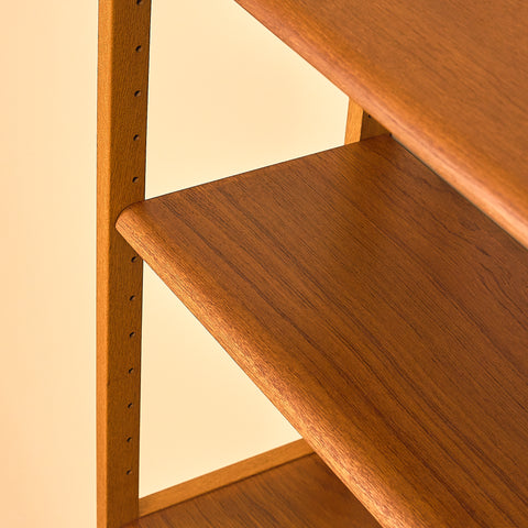 Swedish bookshelf in teak and oak by B. Fridhagen for Bodafors