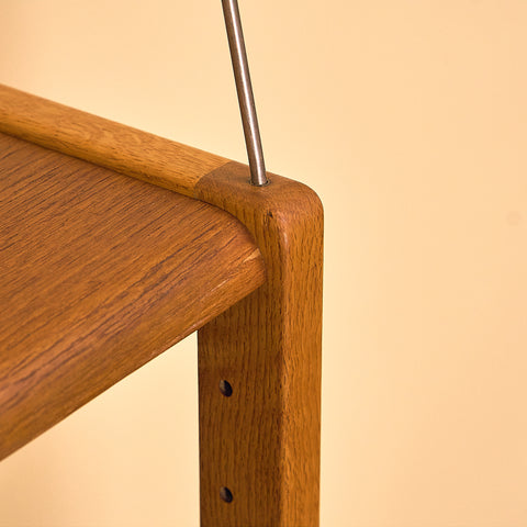 Swedish bookshelf in teak and oak by B. Fridhagen for Bodafors