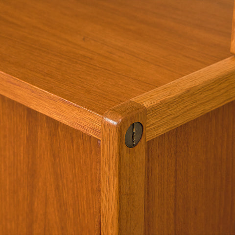 Swedish bookshelf in teak and oak by B. Fridhagen for Bodafors