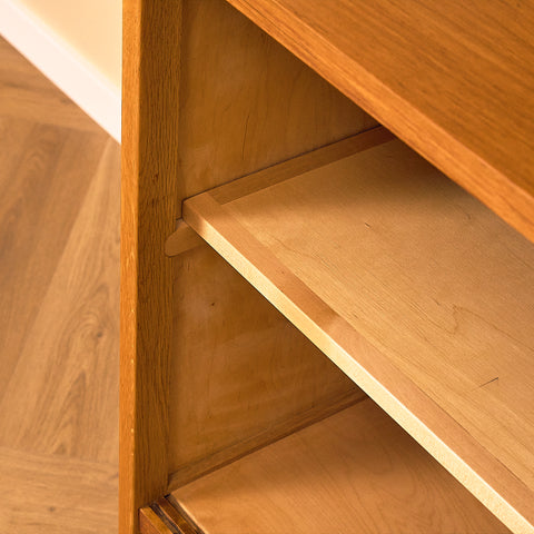 Swedish bookshelf in teak and oak by B. Fridhagen for Bodafors