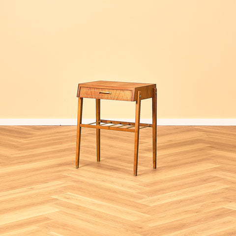 Teak Bedside Table with Drawer