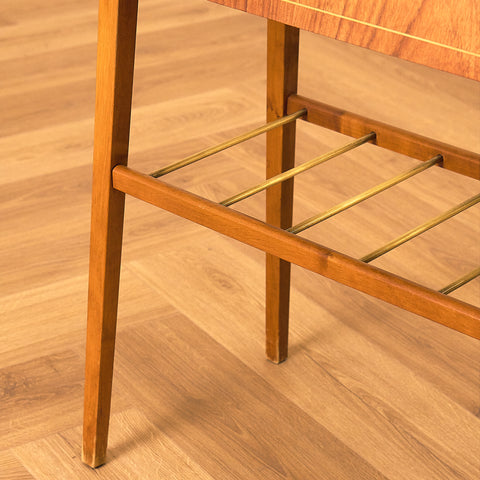 Teak Bedside Table with Drawer