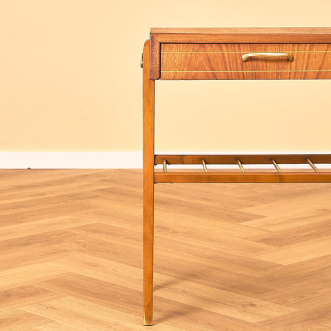 Teak Bedside Table with Drawer