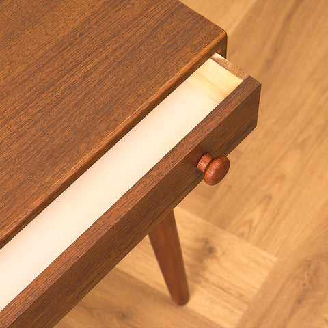 Teak Bedside Table with Open Shelf