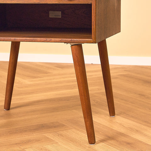 Teak Bedside Table with Open Shelf